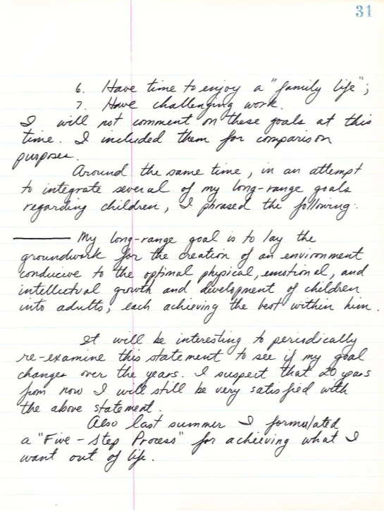 Richard Warshak journal page 31